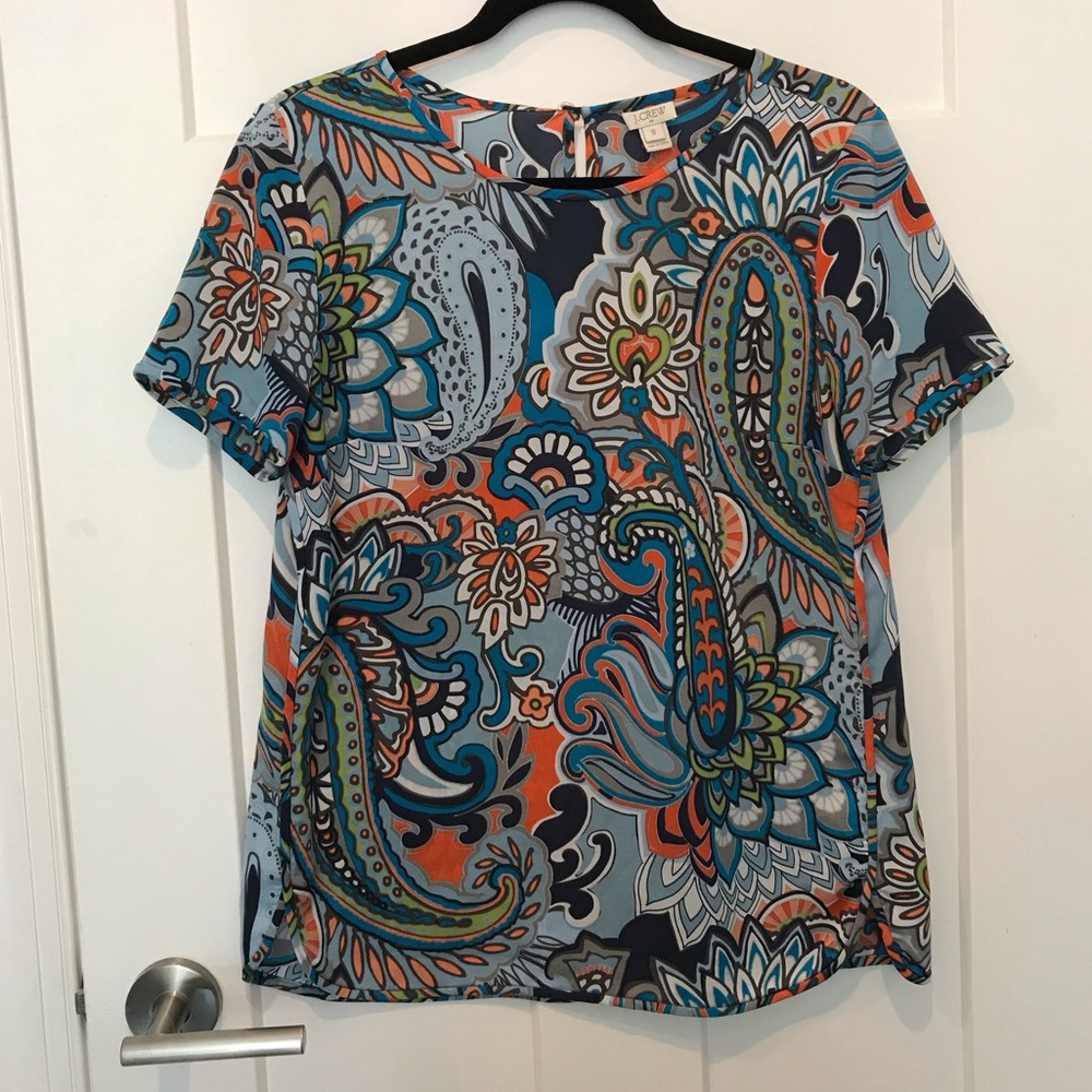 J.Crew Paisley Blouse - Size Small